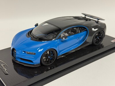 1/18 MR Collection Bugatti Chiron Sport Blue /  Carbon on Carbon base BUG07B