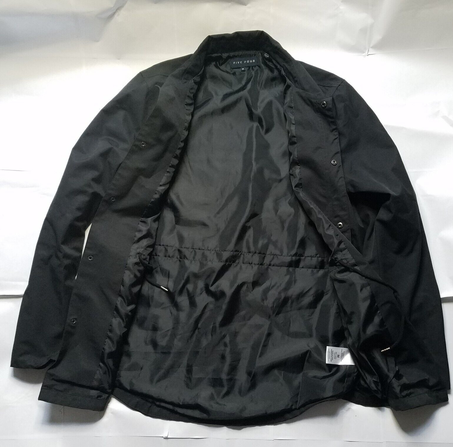 Five Four Snap Button Jacket Mens Medium Black - image 2
