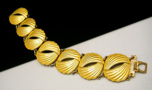 Beautiful Nils Elvik Norway Sterling Silver Yellow Enamel Panel Bracelet Vermeil - Picture 3 of 6