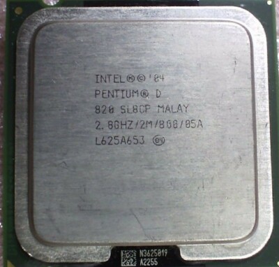 Intel Pentium D 820 SL8CP 2.80GHz 2MB 800MHz LGA775 Smithfield Dual-Core CPU