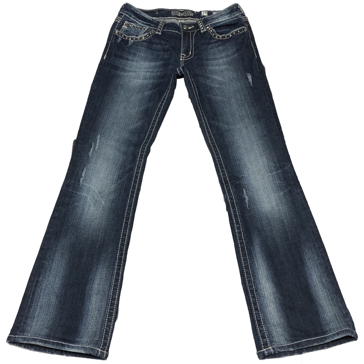 MISS ME (BOOT CUT) JW4288B9 STUDDED BLUE JEANS SIZE 29×30 | eBay