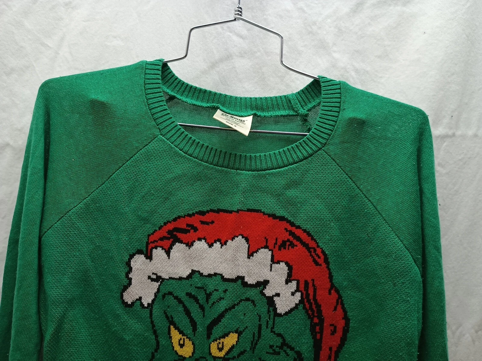 Seuss funny character Face Christmas Sweater Size S