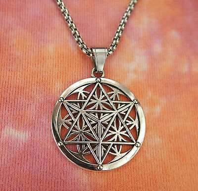 Seed of Life Necklace Sacred Geometry Pendant 16"-36" chain for men or women