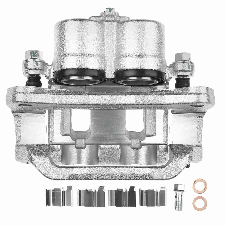 Par de pinzas de freno de disco delanteras con soporte para Ford Edge Mazda CX-9 Lincoln Foto 4 de 4