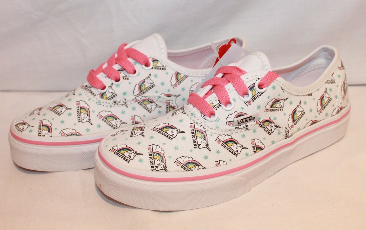 KIDS VANS AUTHENTIC UNICORN WHITE STAR TRAINERS