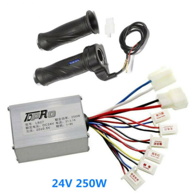 24V 250W Brush Motor Speed Controller +Twist Throttle Electric Bike ATV Scooter