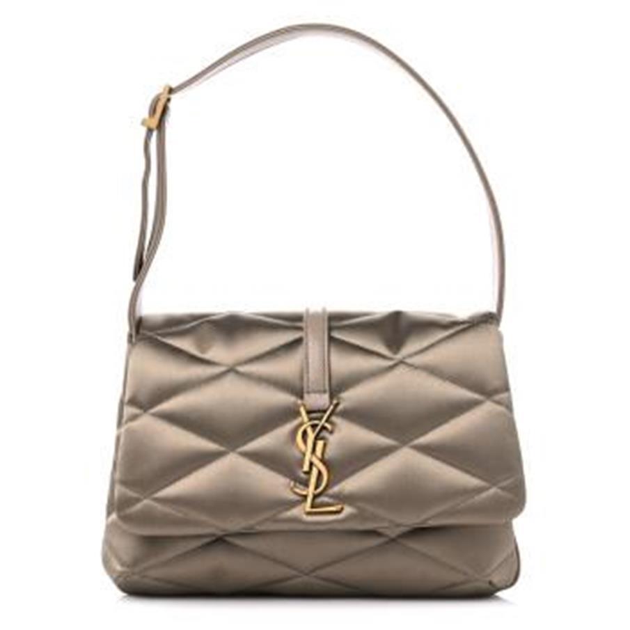 Saint Laurent YSL Monogram LE 57 Matelasse Quilted Satin Shoulder