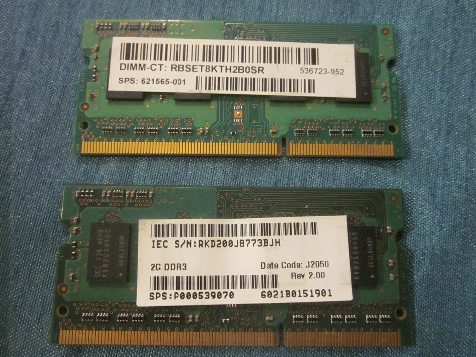 SAMSUNG 2X 2GB = 4GB PC3 10600S Laptop Memory RAM M471B5773DH0-CH9 - Image 4 of 4