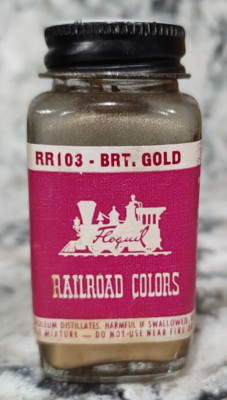 FLOQUIL RAILROAD COLORS MODEL PAINT - 1 1/5 oz OUNCE - RR103 BRIGHT GOLD