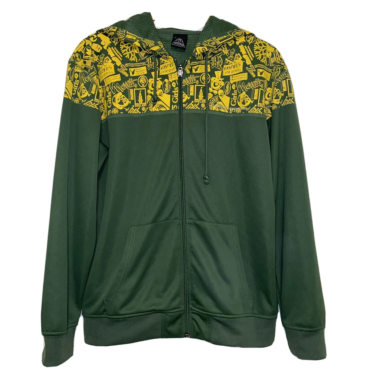 Jeremy Fish Hoodie, upper playground OAKLAND OAKTOWN Men Green Yellow | eBay