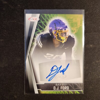 DJ Ford 2022 Sage Black Auto Rookie Autograph #A-DJF     L11