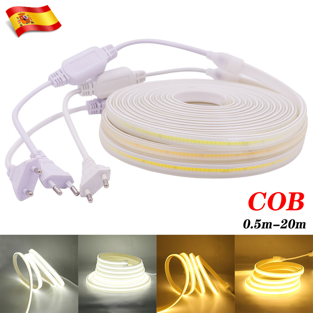 Alta Densidad Flexible COB LED Tira Luces Luz de Cocina Gabinete de...