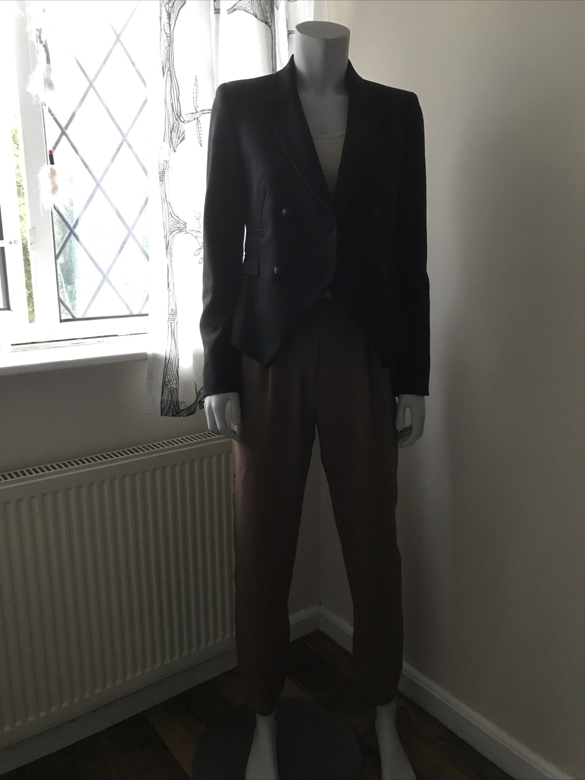 ZARA BASIC Black Double Breasted Short Blazer/Tux… - image 8