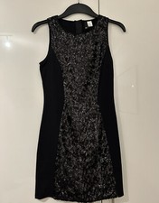 H&M Divided Black Sequin Bodycon Dress (UK 10)