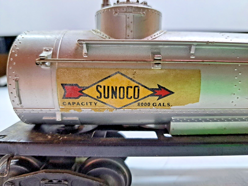 LIONEL "O" GAUGE SUNOCO TWO DOME TANK CAR #6465 - Picture 7 of 8