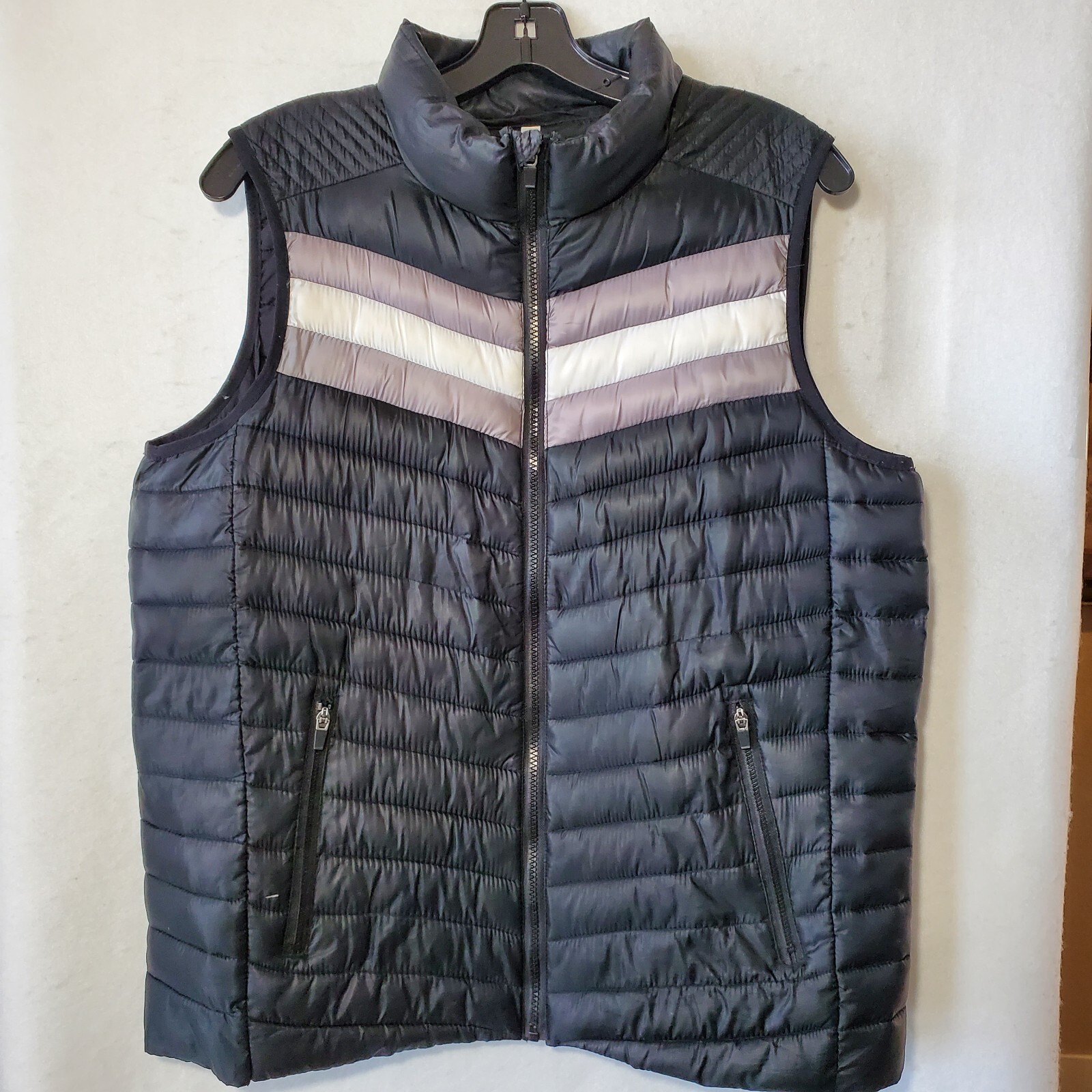 Fabletics Vest Mens Large Black Solid Full Zip Sl… - image 1