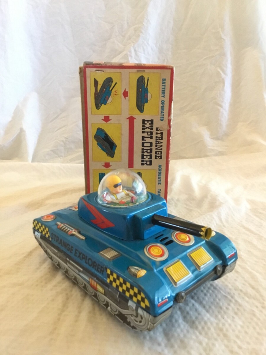 Tin Strange Explorer Astronaut King Kong Acrobatic Tank DSK Japan