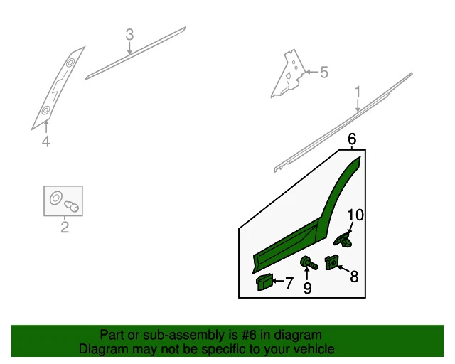 ✅GENUINE✅ REAR Door Molding DRIVER for 2013-19 Hyundai Santa Fe XL 87731B8000CA - Изображение 4 из 4