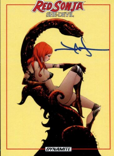 Carte autographe rouge Sonja She Devil 2 de 6 Jae Lee stylo bleu - Photo 1/1