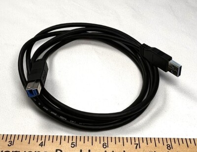 USB-A male to USB 3.0 male cable black Hotron E246588 AWR 20276 VW-1 80C 30V