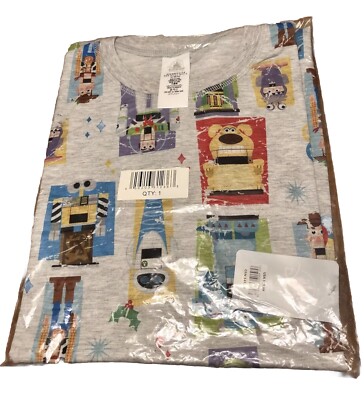 NEW Disney Pixar Christmas Holiday Shirt Men Unisex Medium M Toy Story Up WALL-E