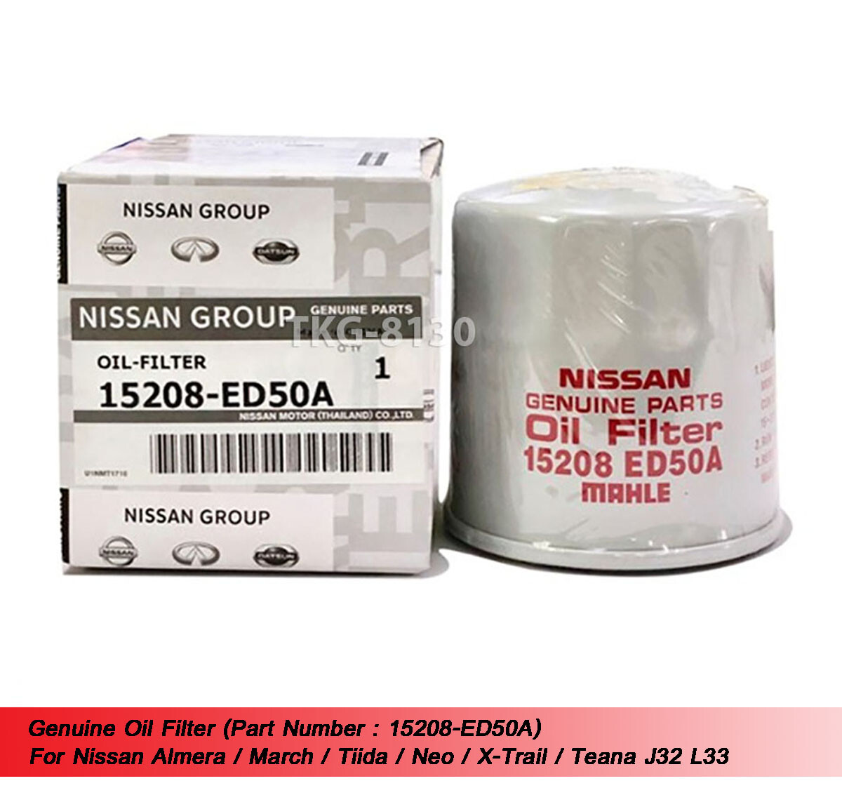 Oil Filter 15208-ED50A Fit Nissan Almera March Tiida Neo X-Trail