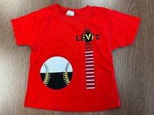 VINTAGE LEVI'S SPORT BASEBALL RED KIDS 3 T SHIRT DEADSTOCK 90S TODDLER TEE