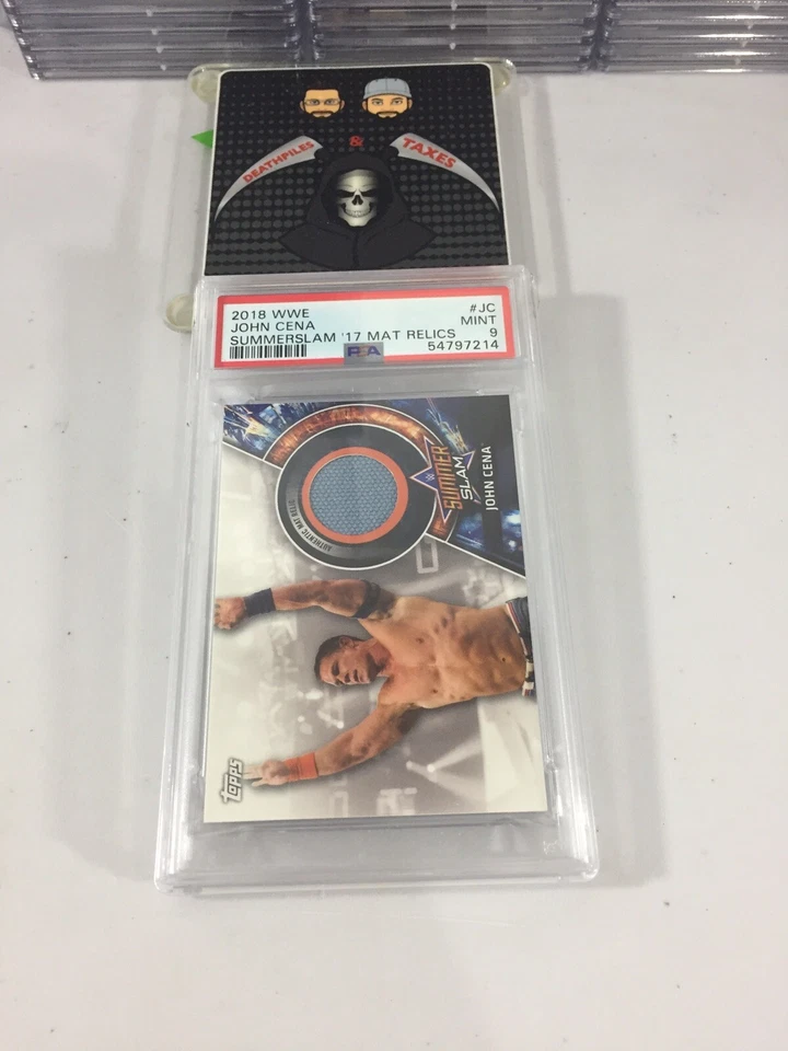 John Cena 2018 Summerslam 17 Mat Relic #jc Psa 9 Pop 1 Sn 182/299 - Image 2 of 4
