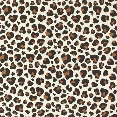 FITZIBIZ French Terry Stoff Leoprint, ungeraut, natur (Meterware ab 0,50m)