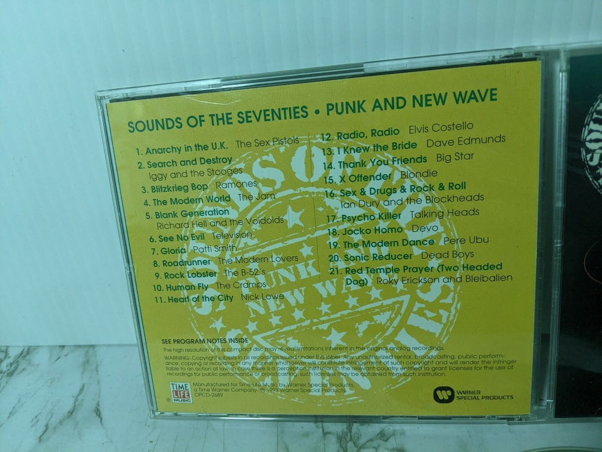 RARE Time Life Music Sounds Of The Seventies CD Punk and New Wave