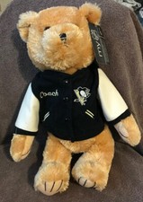 19”  Penquin NFL Coach Tan Teddy Bear Used With Tag