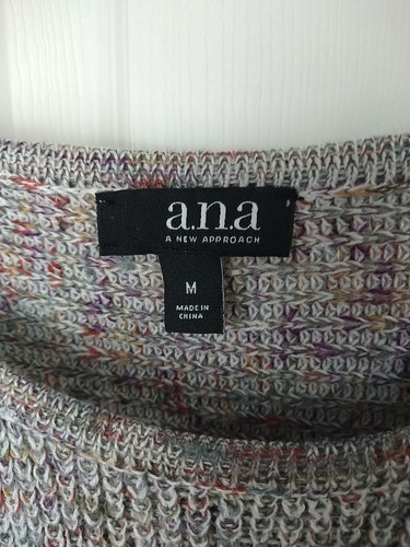 A.N.A. Woman M Sweater Multicolor Pullover Long Sleeve Casual - Picture 9 of 11