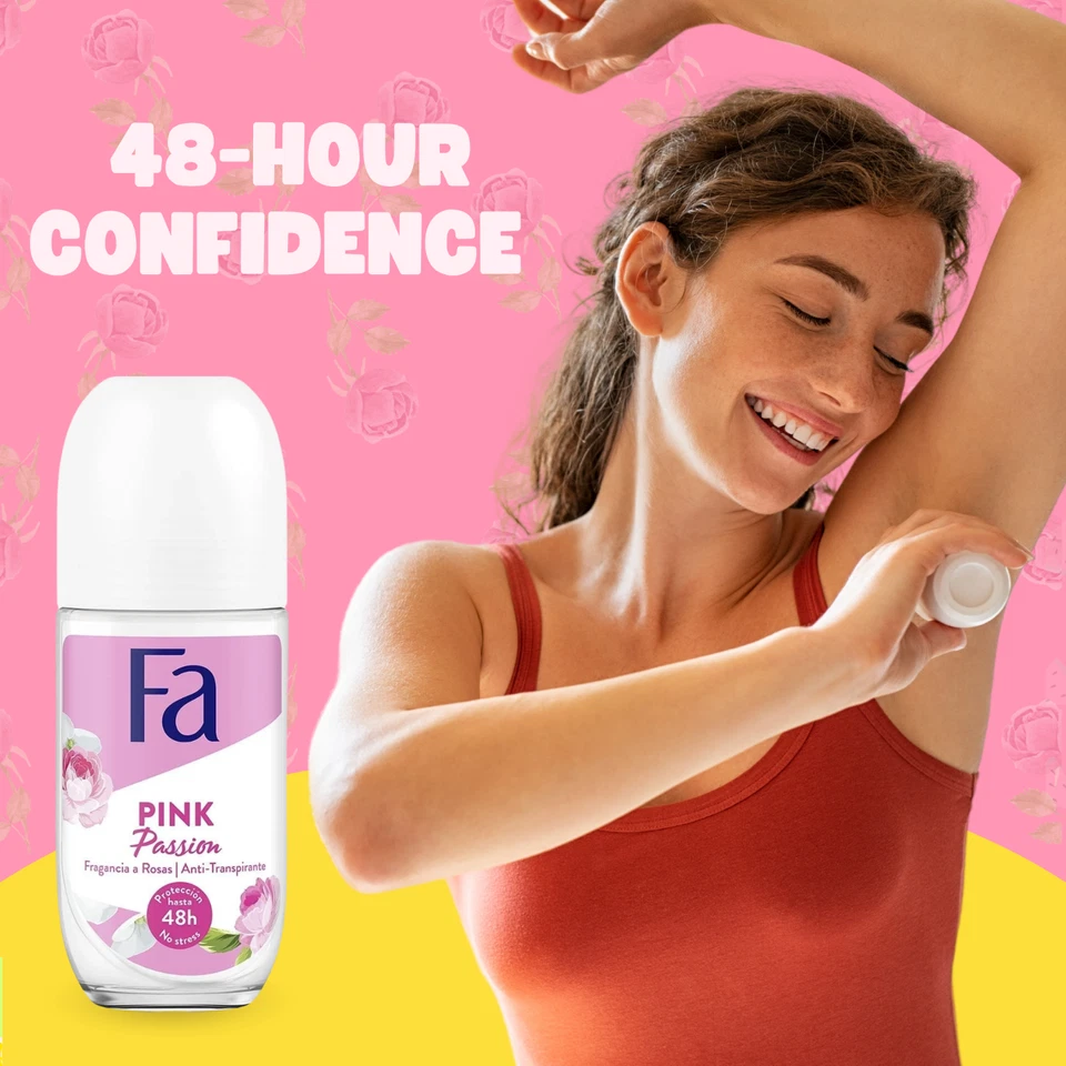 Fa Caribbean Pink Passion Antitranspirante Roll-On 1.7 fl oz (Paquete de 3) Foto 2 de 4