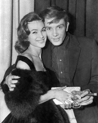 Albert Finney and Shirley Anne Field at the premeire party 1960 OLD PHOTO 1