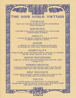 Nine Noble Virtues poster - Picture 1 of 1