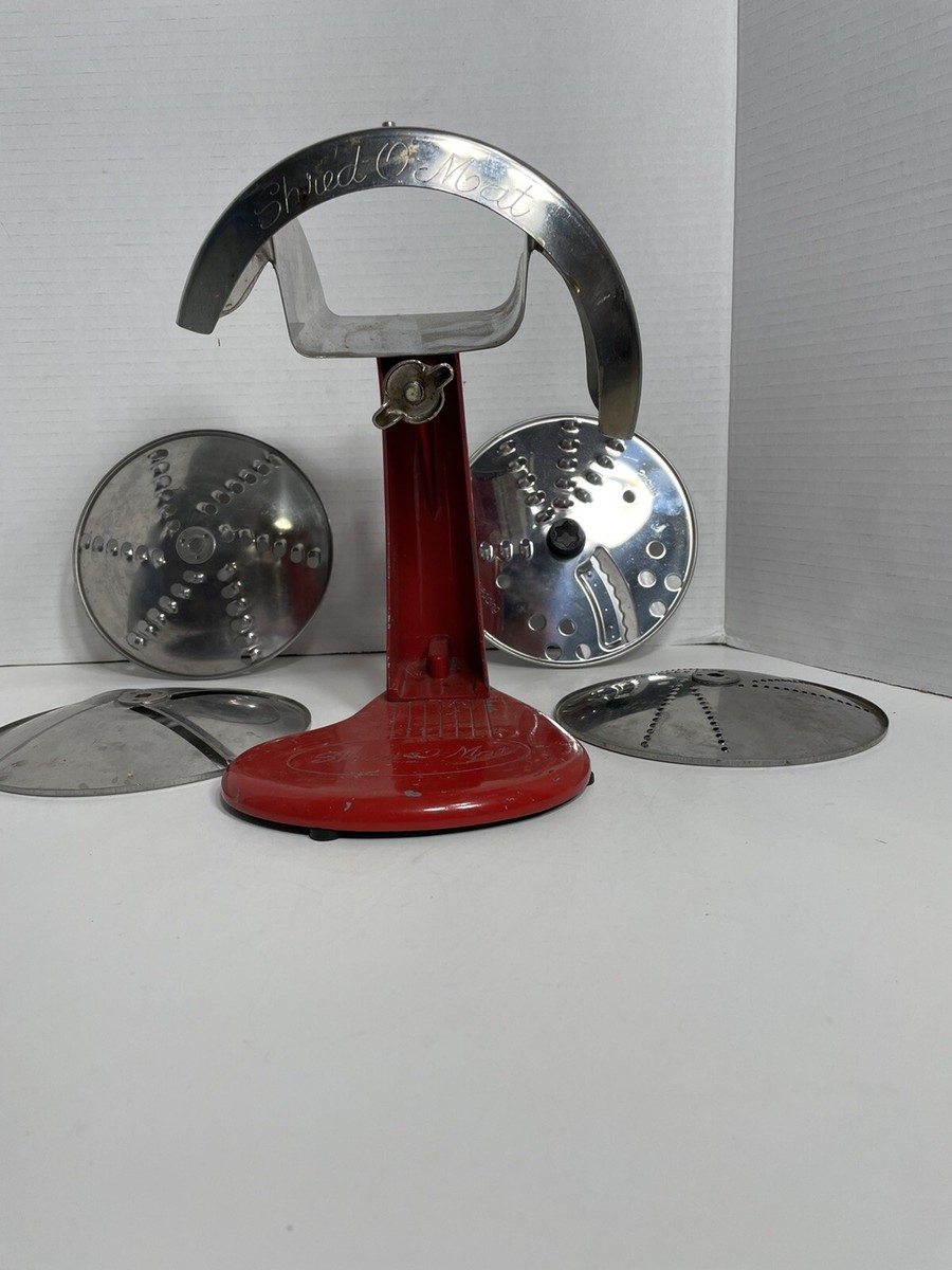 Vintage Rival Shred-O-Mat 600A w/ Four(4) Attachments Hand Crank