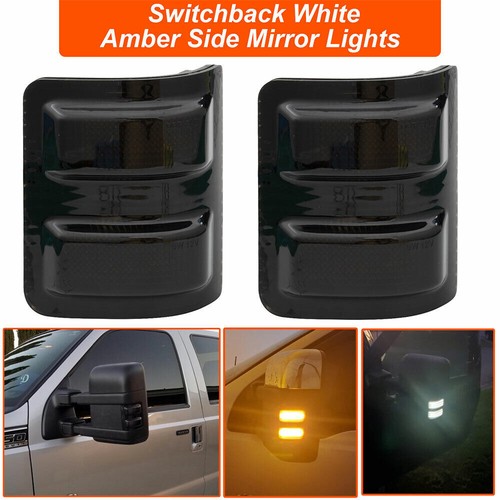 Switchback LED Side Mirror Marker Light Lamp For 08-16 Ford F250 F350 Super Duty - Picture 2 of 12