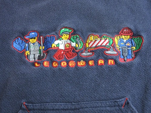 Vintage LEGO WEAR Embroidered T-shirt - Kids Size 4 - Construction Workers - Picture 3 of 13