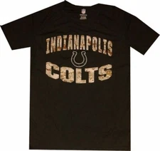 Indianapolis Colts Camo Print Performance Youth Black Shirt 8-20 New tags