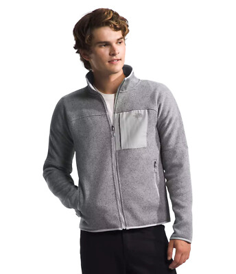 Men's The North Face Medium Grey Heather Big Front Range Fleece Jacket New $130