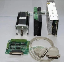 (EU Ship) One Axis Nema23 cnc kit,425 oz-in,3A,Dual Shaft& Driver DQ542MA