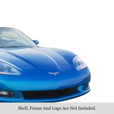 For Chevy Corvette 06-10 APG 1-Pc Black 8x6 mm Horizontal Billet Main Grille