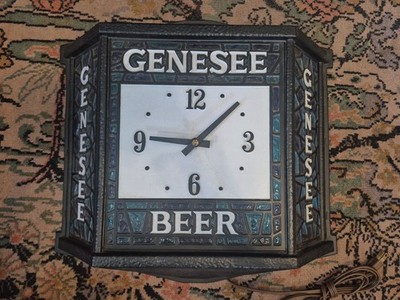 Vintage Genesee Beer Rathskellar Clock Light Up Sign