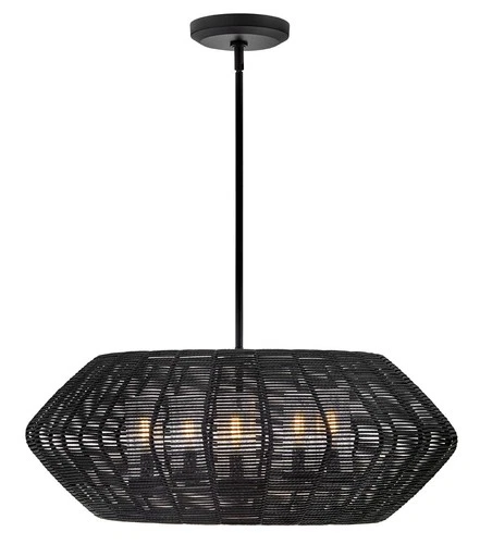 Hinkley Lighting 10385 Luca 5 Light 28"W Lisa McDennon Open Air - Black - Picture 8 of 9
