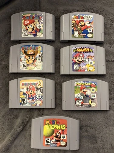 Nintendo 64 Game Lot Mario Bundle. Authentic Cartridges. Clean and Tested.
