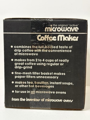 Vintage 1981 Raytheon Brown Glass Micro21 Microwave Coffee Maker - Picture 10 of 12