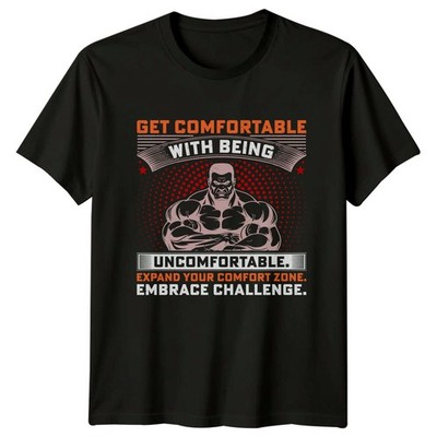 Machen Sie es sich bequem mit Unbequemlichkeit Herren T-Shirt Bodybuilding Gym Geschenk