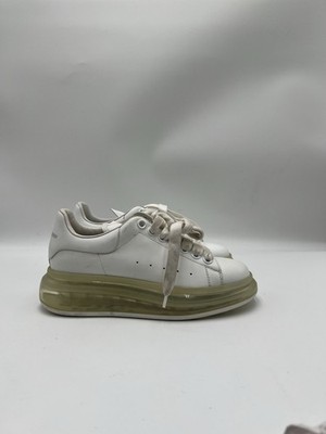 Alexander McQueen Oversized sneakers white leather  transparent Soles Size 36.5