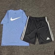 Boys Outfit Large Nike Shirt  Adidas Shorts Basketball Gym School Play Set