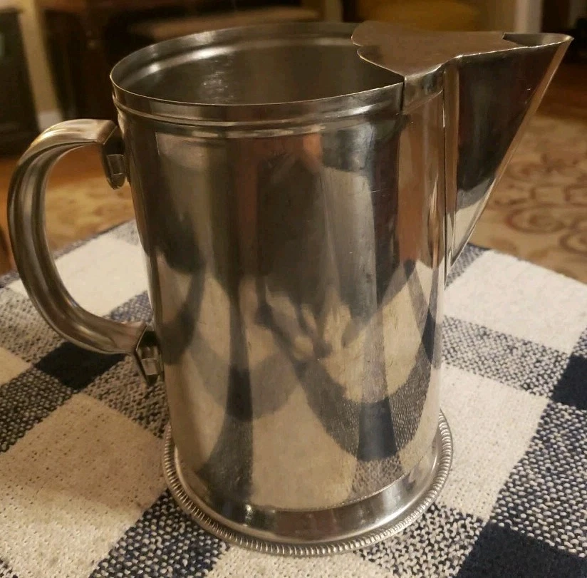 Jarra vintage Vollrath 18-8 de acero inoxidable con protector de hielo 46402 Foto 3 de 4
